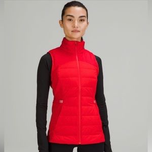 Lululemon Down for It All Vest. Size 6. Color: bright red